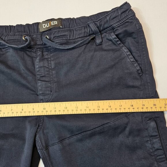 DUER Jogger Pants Mens No Sweat Slim Fit Stretch Breathable 36x29 Navy MNF9B022 - Picture 12 of 16